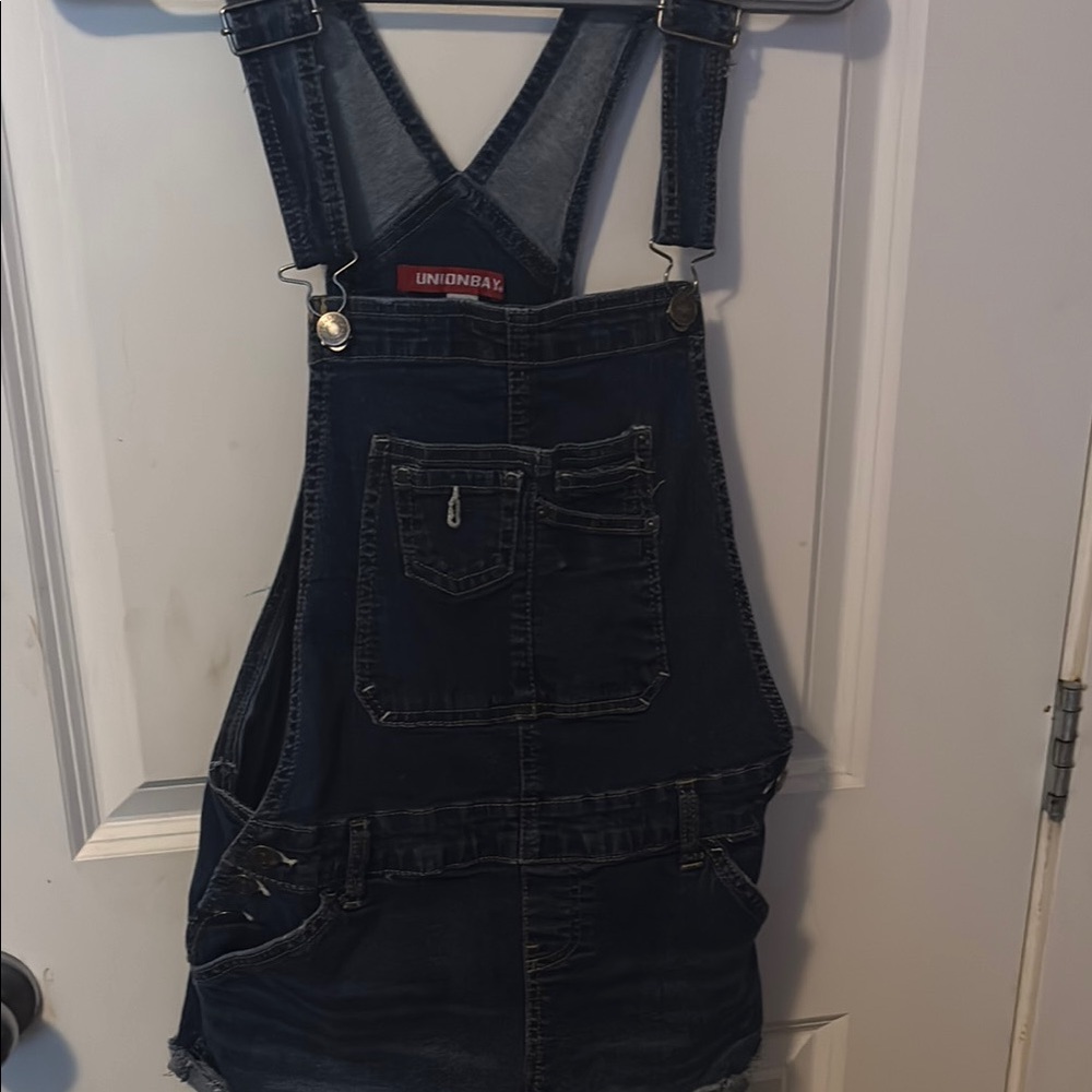 UNIONBAY Dark Blue Denim Overalls